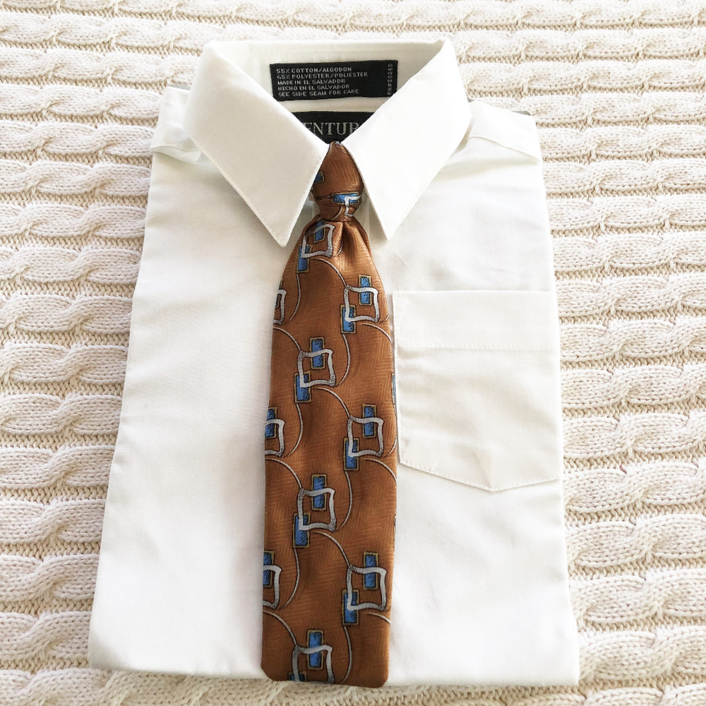 Shirt & tie toddler boys size 2T cotton Centuria
